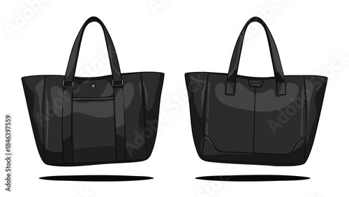 Elegant Black Tote Bags: Stylish Fashion Accessory for Everyday Use and Versatile Design that Complements Any Outfit for Shopping and Work Essentials