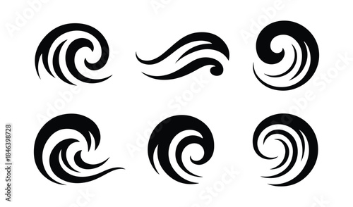 Abstract swirl designs Vector