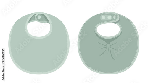 Elegant baby bib set in calming pastel shades, suitable for modern baby essentials promotions and childcare product visualization