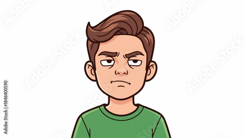 Frustrated Young Man With Angry Expression Looking Directly At Camera, Expressing Negative Emotion