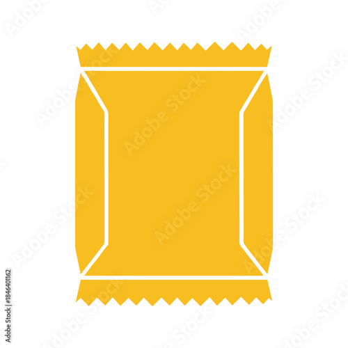 Yellow snack packaging illustration