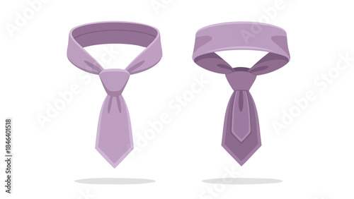 Two elegantly displayed ties, illustrating formal wear and masculine fashion accessory options, highlighting design variations and stylistic choices