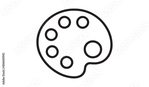 Empty artist palette Vector