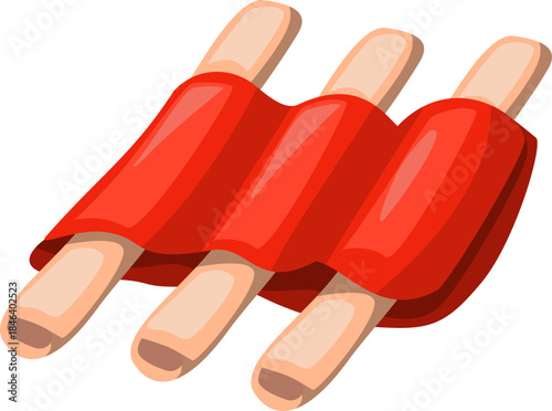 vector illustration of Ribs