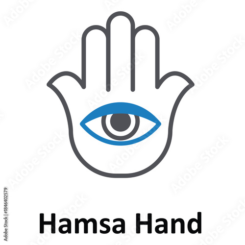Hamsa Hand Vector icon which can easily modify or edit