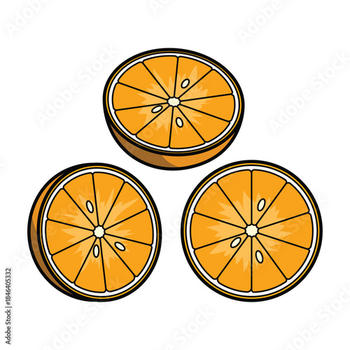 Cutaway Orange Illustration