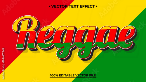 Vibrant Reggae Text Effect in Red, Yellow, and Green