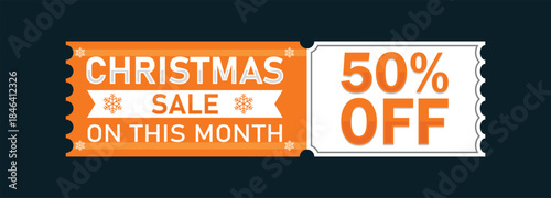 Christmas Sale 50% Off Monthly Discount Banner Promotion