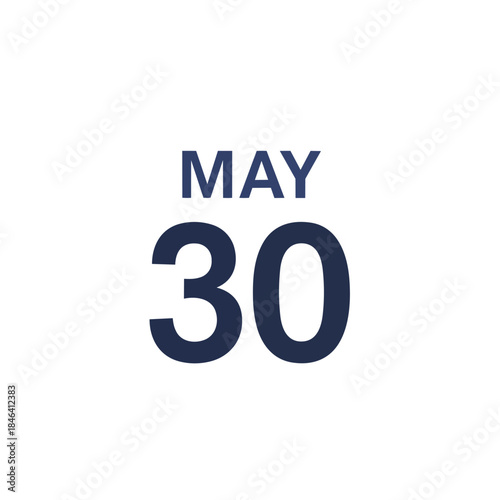 A distinct visual representation of the thirtieth day of May, perfect for highlighting specific calendar events, important dates, or project