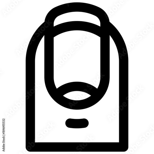 Stop nail-bitting. Editable stroke vector icon.