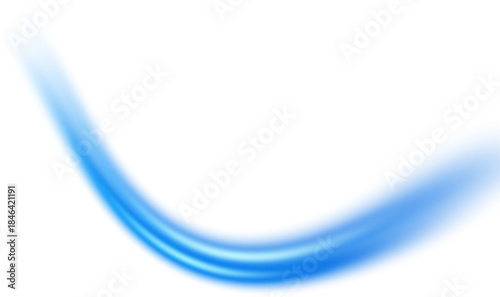 Obraz na płótnie Soft blue blur gradient swoop line curve isolated