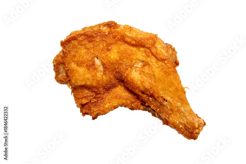 Fried chicken thighs on isolated background. 
Transparent, PNG File