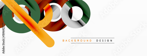 Abstract flowing shapes, vibrant colors, modern design elements. Minimalist composition, clean lines, dynamic visual impact.