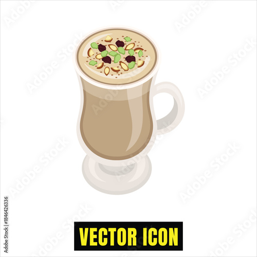 Beverage drinking mug icon vector, drink mug icon, drinking glass icon
