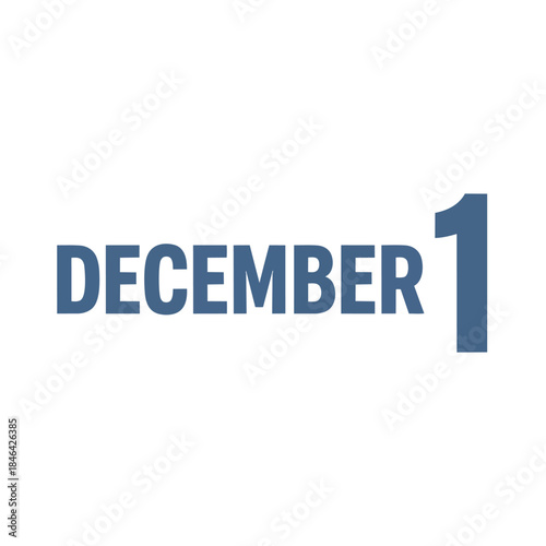 First day of the twelfth month calendar marker graphic for seasonal events holiday planning and winter promotions starting off the final month of
