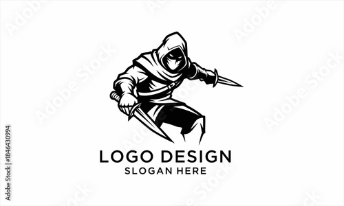 Assassin with Daggers Logo Design.