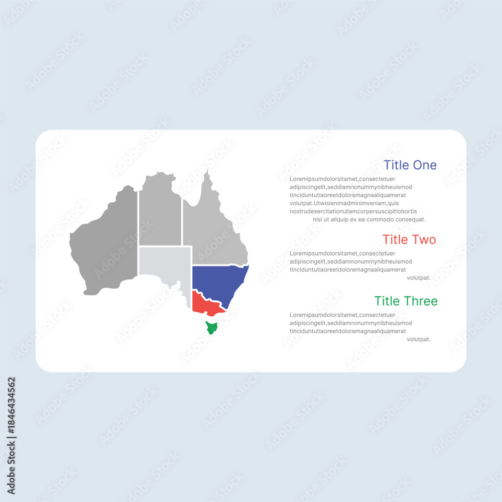 Obraz premium Australia Map Info Graphic Visualization 