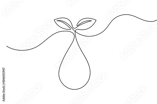 World water day continuous one line drawing minimalist outline vector illustration