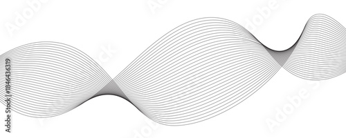 Abstract wavy line background, dynamic sound wave, wavy pattern. Dynamic sound wave. Wave Swirl, frequency sound wave, twisted curve lines with blend effect. Vector illustration