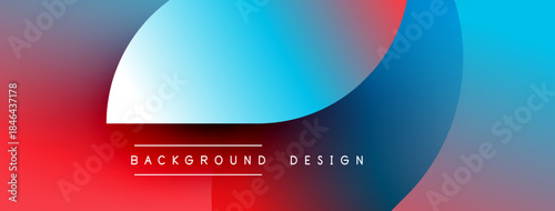 Abstract gradient background. Overlapping circles create dynamic visual effect. Text reads background design. Simple, modern aesthetic.