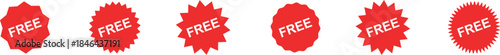 Free Tag Red | Special Offer Icon | Sticker | Deal Label | Variations