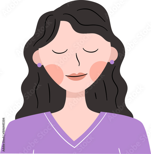 Multicultural character avatars for social media profile pictures. Young woman cartoon icon. Female avatar person people and human theme.