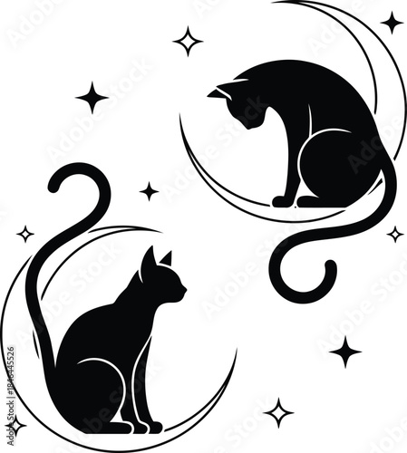 Black cat with a heart