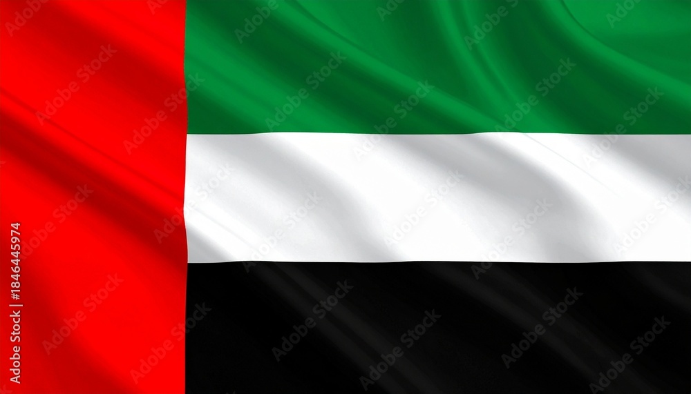 Naklejka premium Flag of the United Arab Emirates