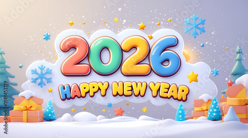 new year card with santa claus