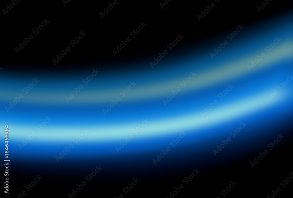 Fototapeta premium Soft glowing blue blur gradient flowing wave on dark background