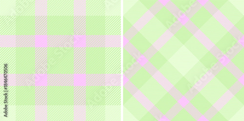 Seamless plaid background of vector check textile with a pattern texture fabric tartan. Set in food colors of clothing style trends.