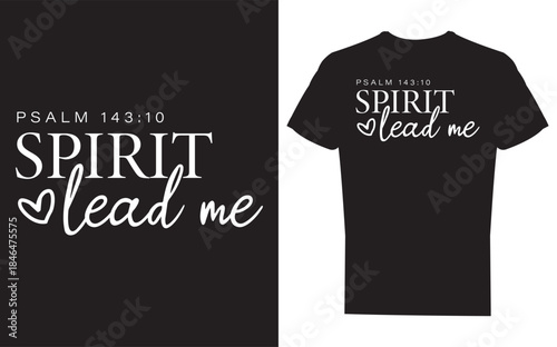 Black tshirt with inspirational quote and heart design on