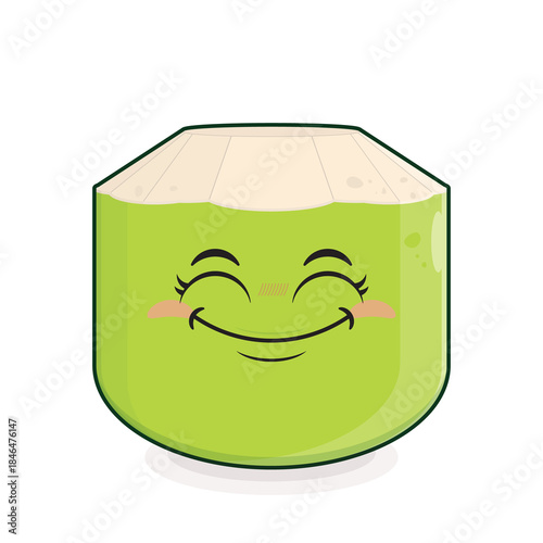 coconut smile face cartoon cute