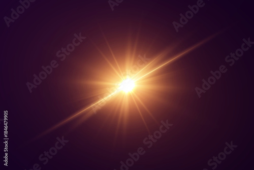 Bright golden explosion of light and flash.