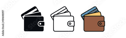 everyday home errands wallet with cards slightly visible