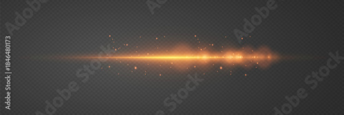 Glowing energy of light and rays. On a transparent background.