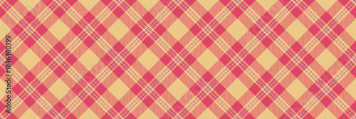 New york tartan texture plaid, curved textile seamless check. Weave fabric pattern background vector in rouge red and amber colors.
