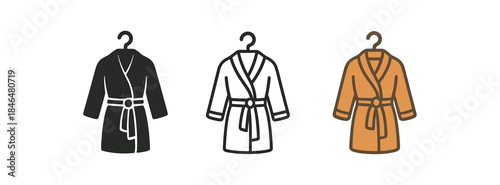 morning routine cozy robe hanging on hook