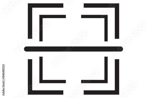 Clean flat vector illustration of a generic QR code icon for apps, payment systems, and digital marketing. EPS 10