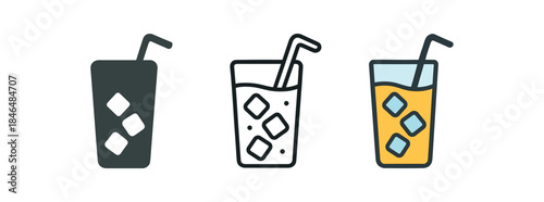 seasonal lifestyle summer cold drink glass with ice cubes