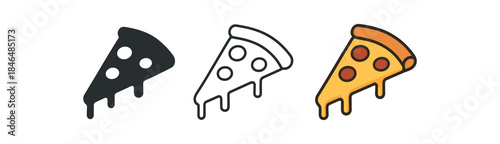 food slice of pizza with melting cheese