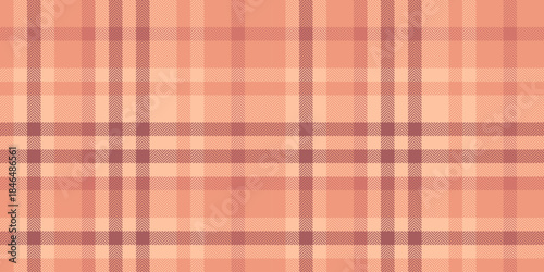 Stationary texture plaid tartan, celebrate vector seamless fabric. Twill check textile pattern background in red and orange colors.
