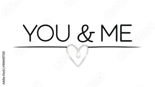 Glowing neon typography with heart symbol for love and relationship