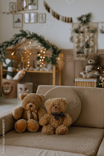 Cozy Christmas Living Room Interior