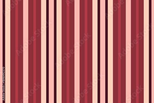 Ncenery fabric pattern vertical, new year vector texture background. Cackage lines seamless stripe textile in red and light colors.