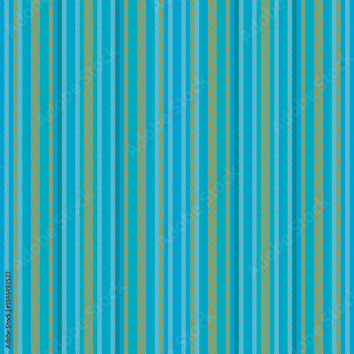Volume seamless stripe pattern, page lines textile vector. Room vertical texture background fabric in fluorescent teal and cyan colors.