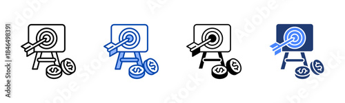 Target icon set multiple style collection