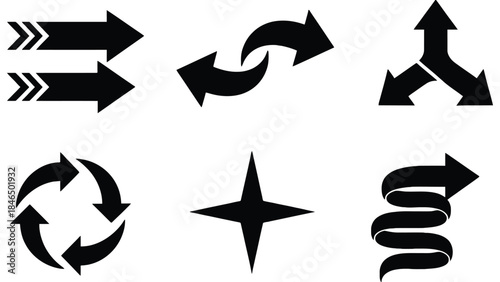 Collection of modern arrow icons for navigation and direction