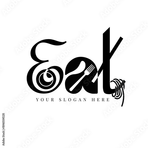 vector illustration of an abstract background, food logo ,restaurant logo