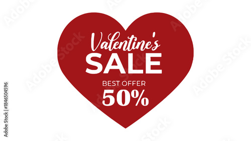Valentine's Day sale with 50 percent off best offer